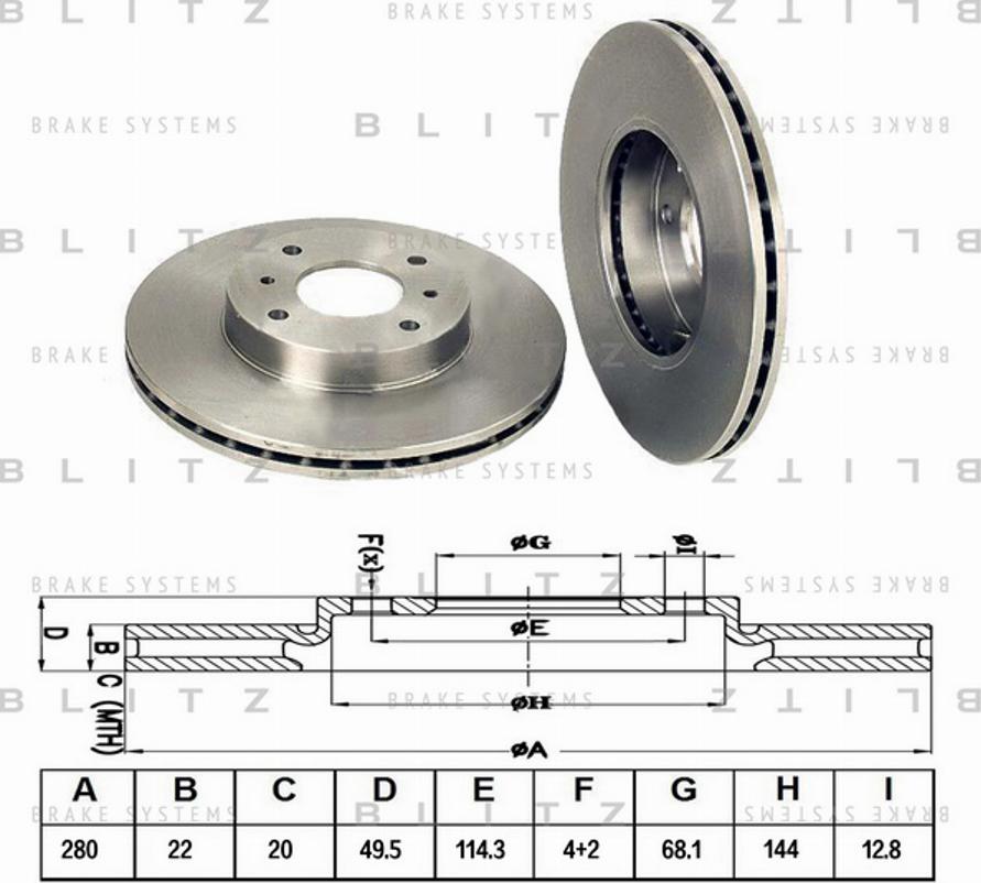 Blitz BS0142 - Disque de frein cwaw.fr