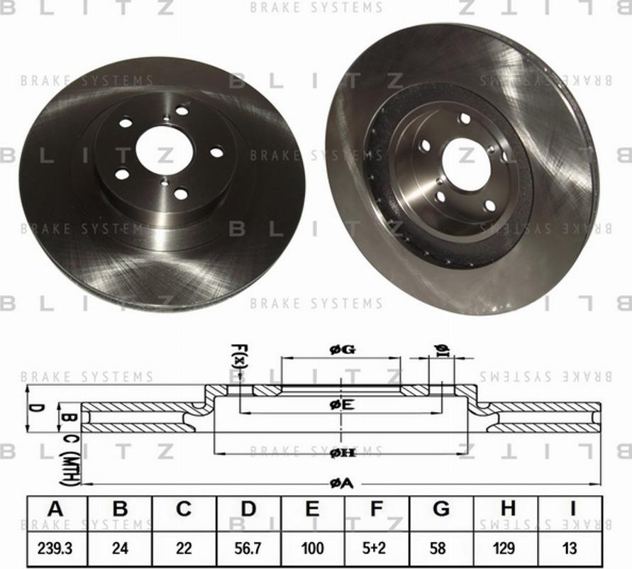 Blitz BS0166 - Disque de frein cwaw.fr