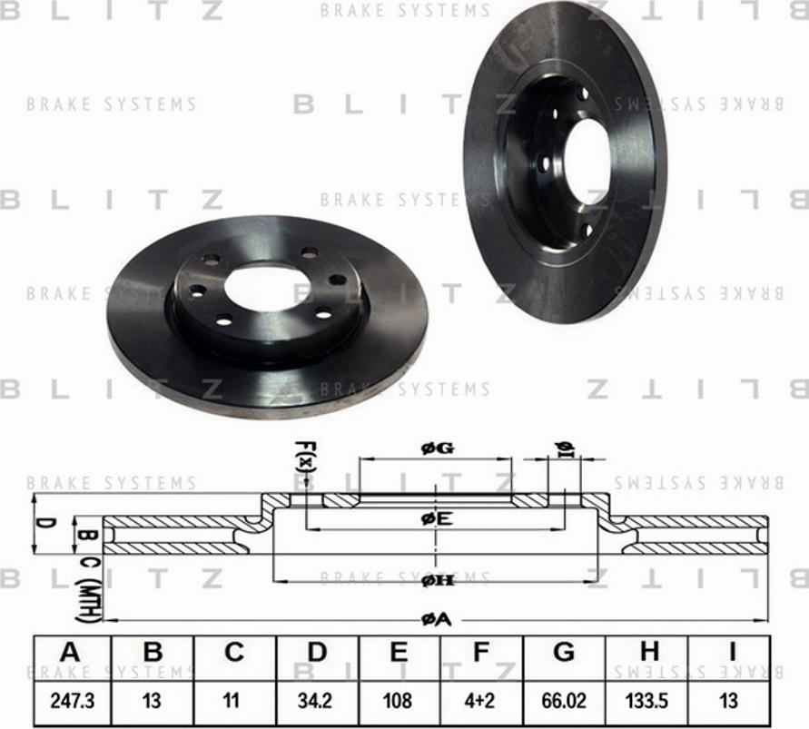 Blitz BS0161 - Disque de frein cwaw.fr