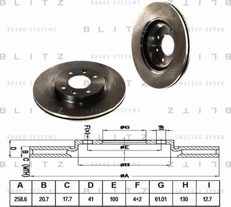 Blitz BS0105 - Disque de frein cwaw.fr