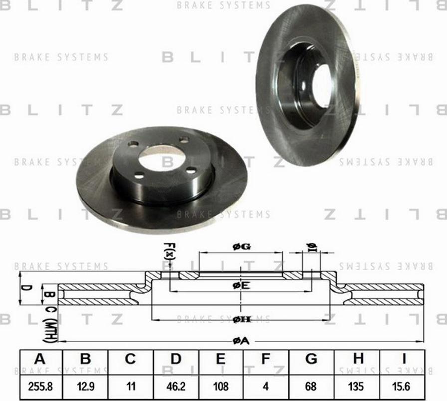 Blitz BS0100 - Disque de frein cwaw.fr