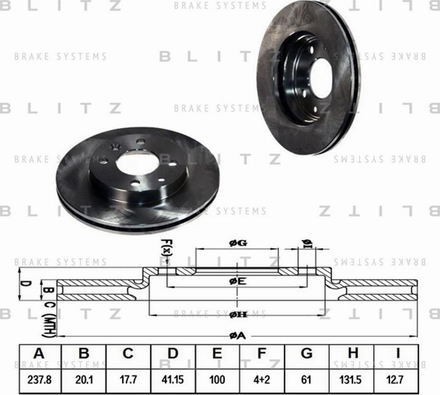 Blitz BS0108 - Disque de frein cwaw.fr