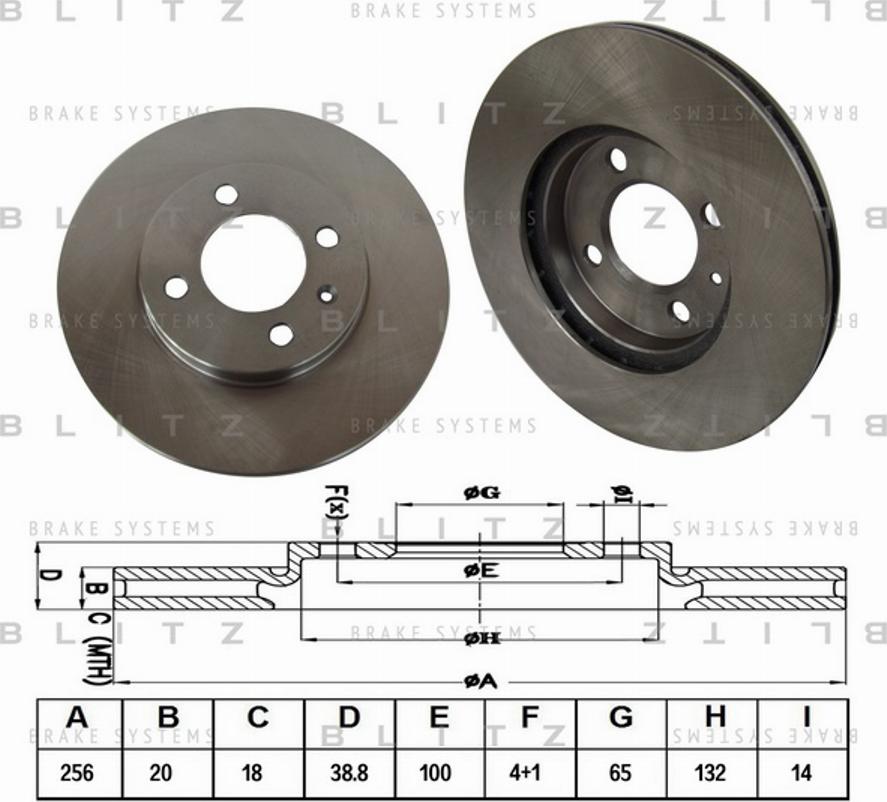 Blitz BS0110 - Kit de freins, frein à disques cwaw.fr