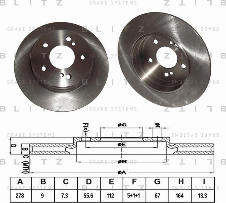 Blitz BS0111 - Disque de frein cwaw.fr