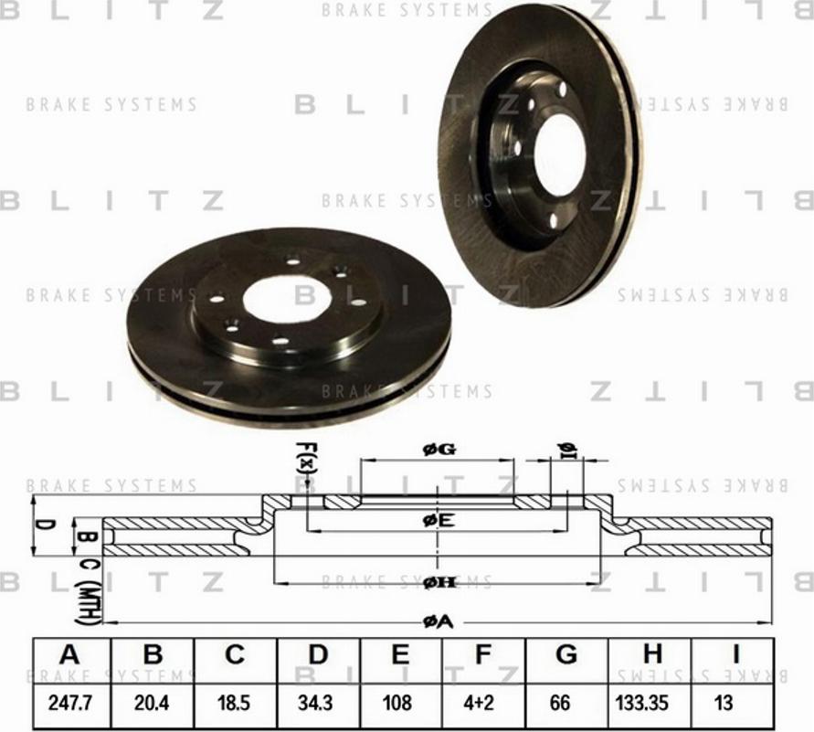 Blitz BS0117 - Disque de frein cwaw.fr