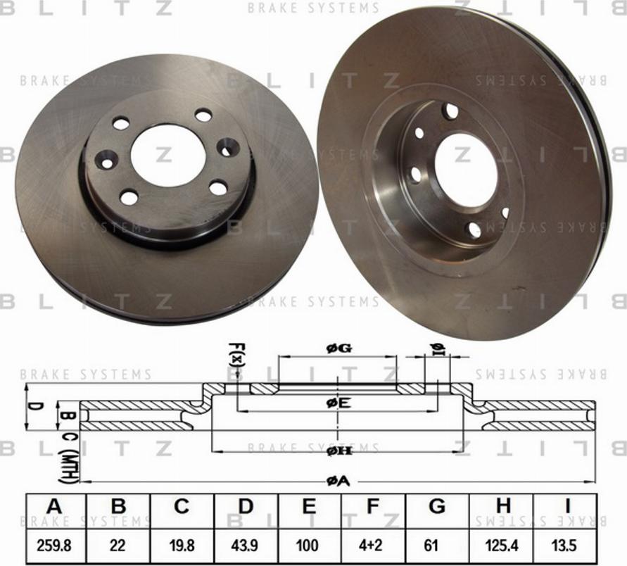 Blitz BS0187 - Disque de frein cwaw.fr