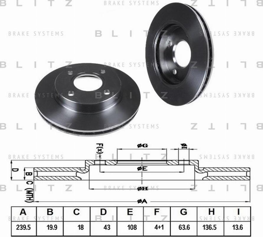 Blitz BS0125 - Disque de frein cwaw.fr