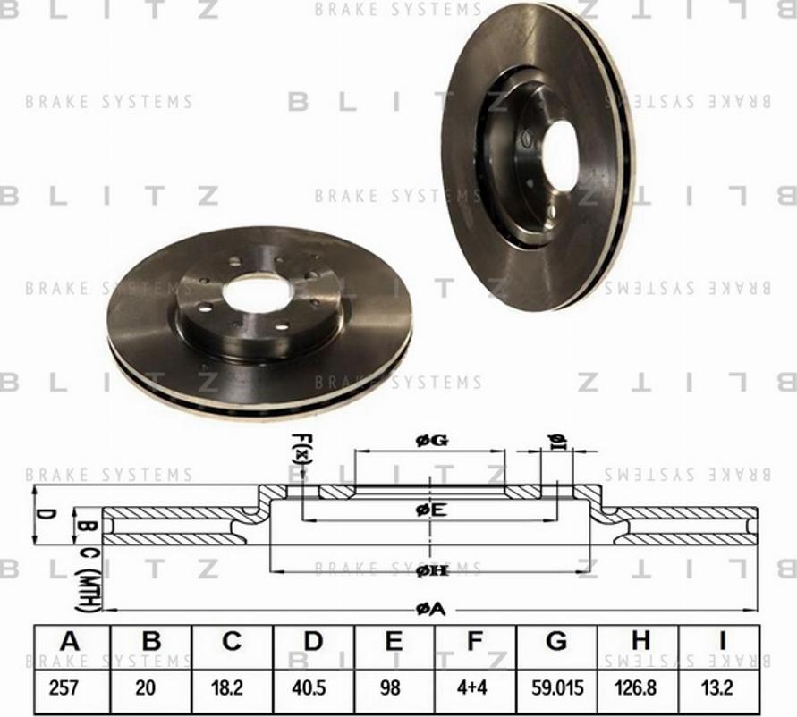 Blitz BS0126 - Disque de frein cwaw.fr