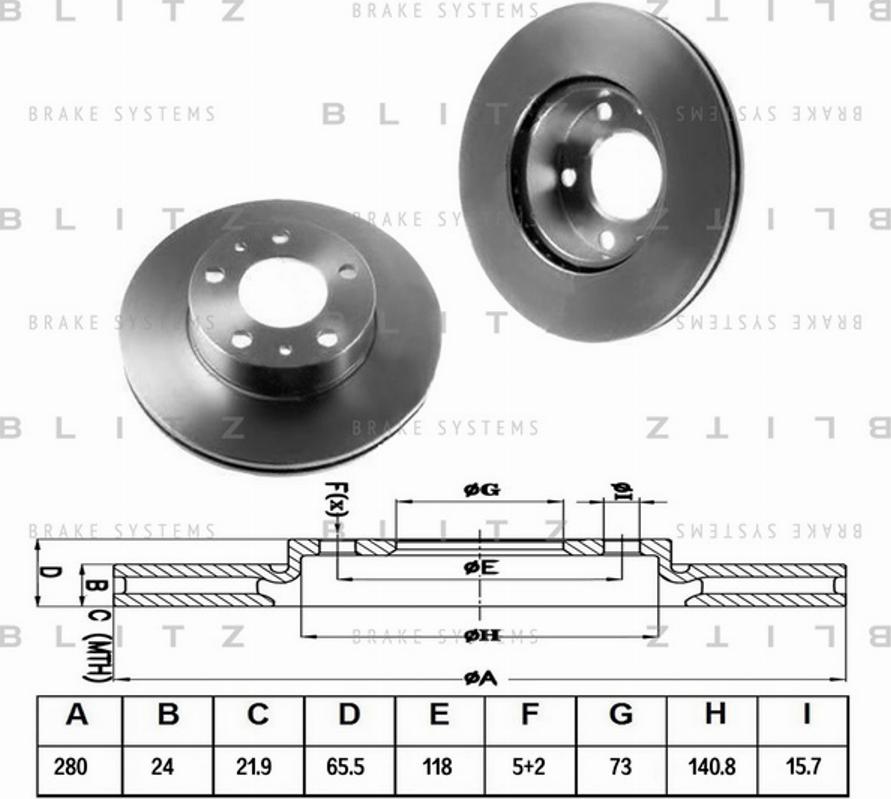 Blitz BS0120 - Disque de frein cwaw.fr