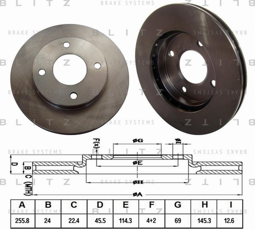 Blitz BS0127 - Disque de frein cwaw.fr