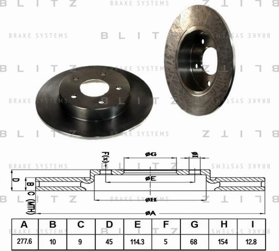 Blitz BS0176 - Disque de frein cwaw.fr