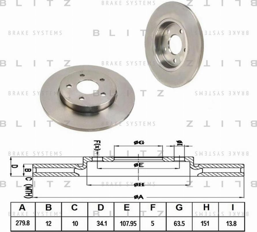 Blitz BS0177 - Disque de frein cwaw.fr