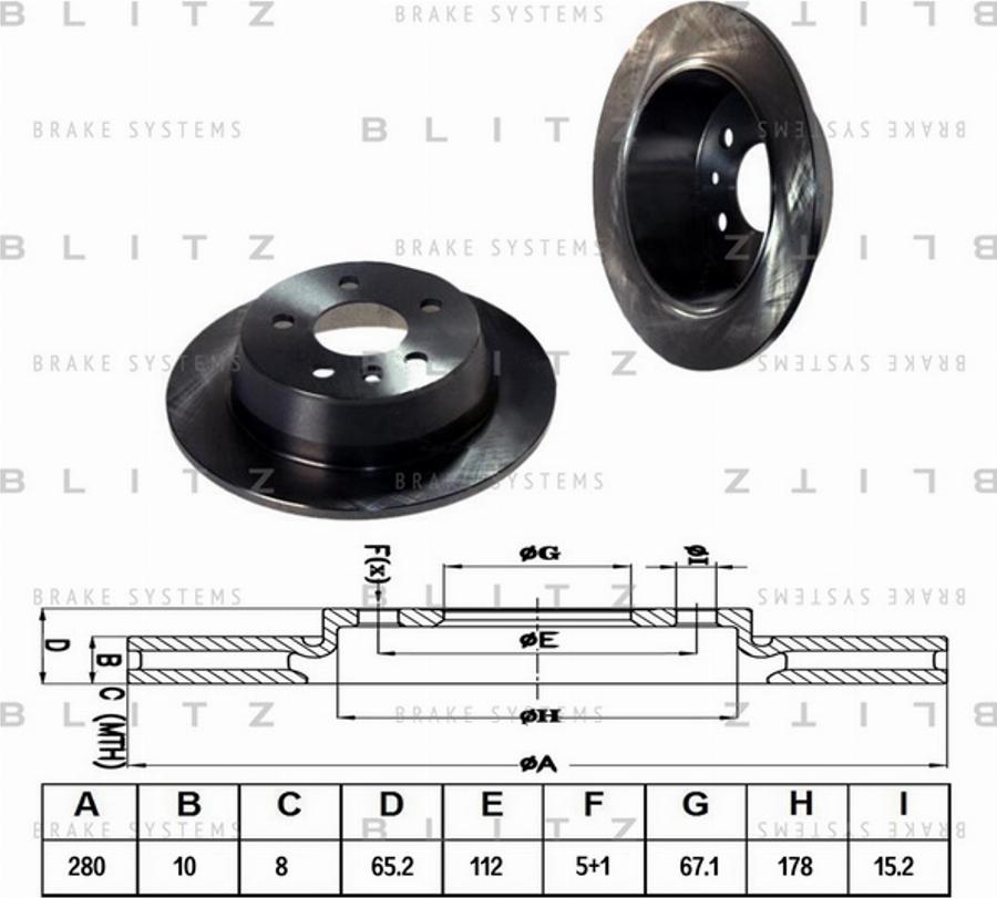 Blitz BS0365 - Disque de frein cwaw.fr