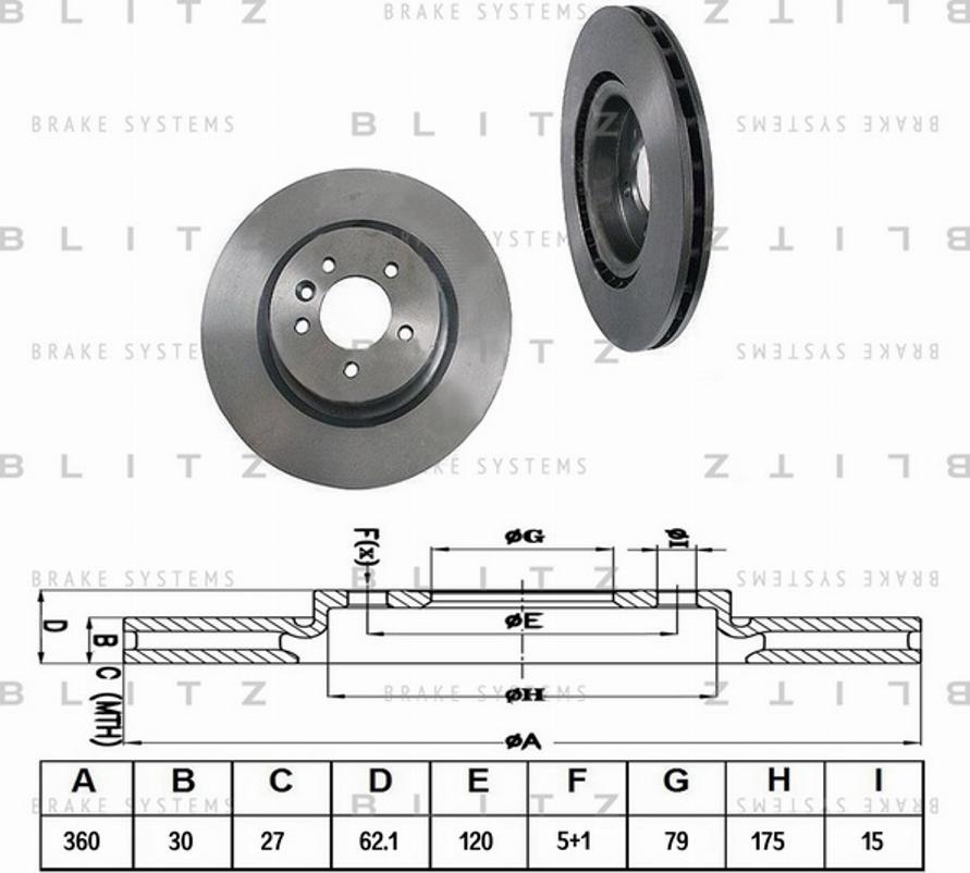 Blitz BS0302 - Disque de frein cwaw.fr