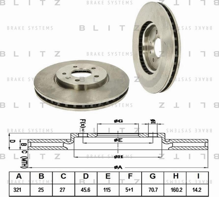 Blitz BS0316 - Disque de frein cwaw.fr