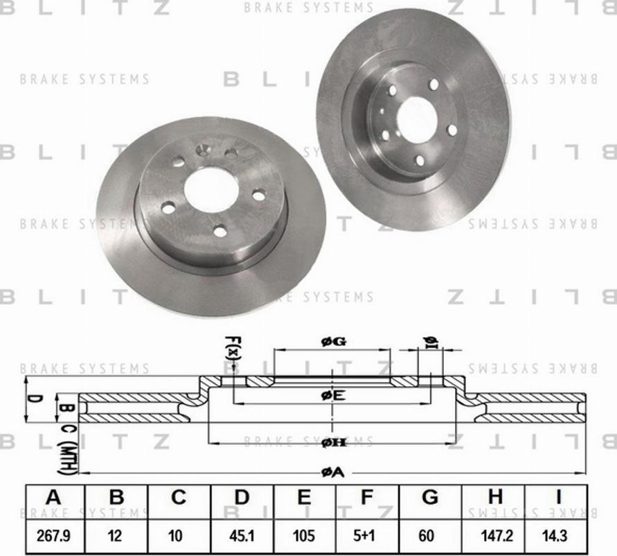 Blitz BS0312 - Disque de frein cwaw.fr