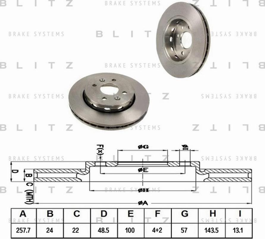 Blitz BS0317 - Disque de frein cwaw.fr