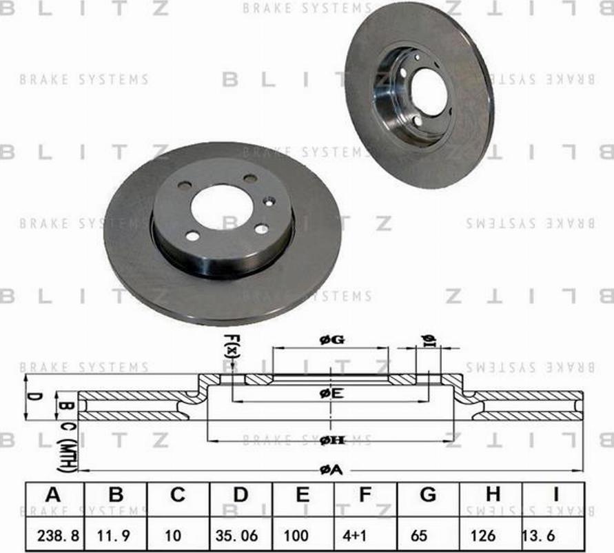 Blitz BS0335 - Disque de frein cwaw.fr