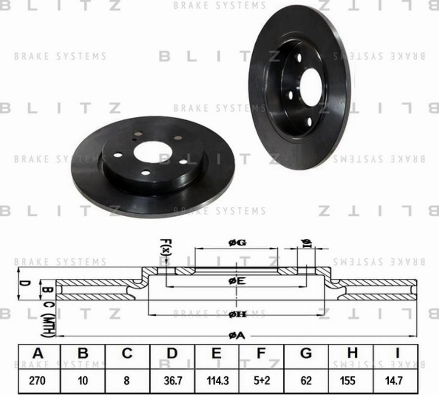 Blitz BS0291 - Disque de frein cwaw.fr