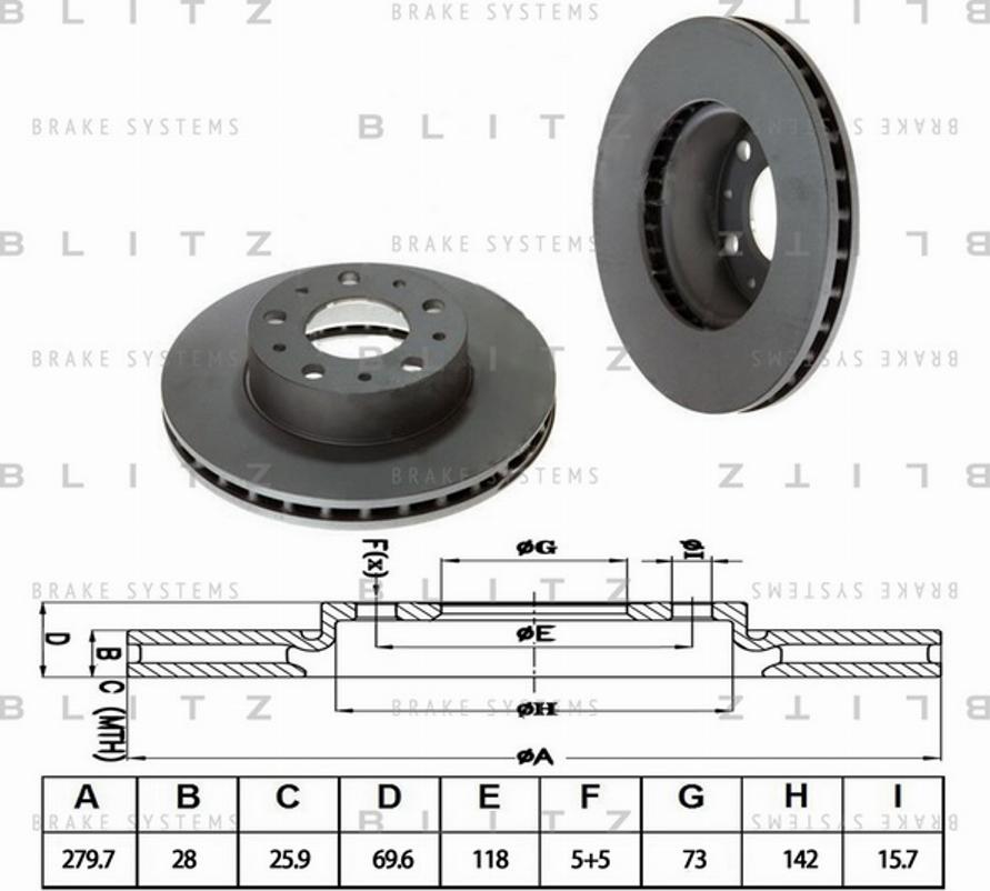 Blitz BS0240 - Disque de frein cwaw.fr