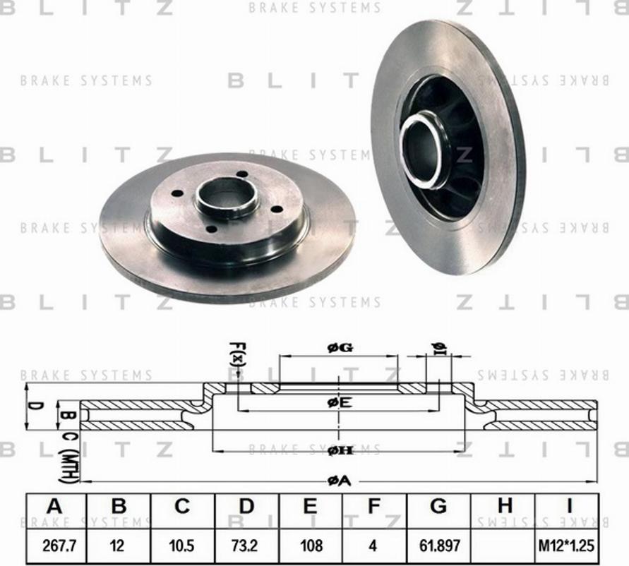 Blitz BS0259 - Disque de frein cwaw.fr