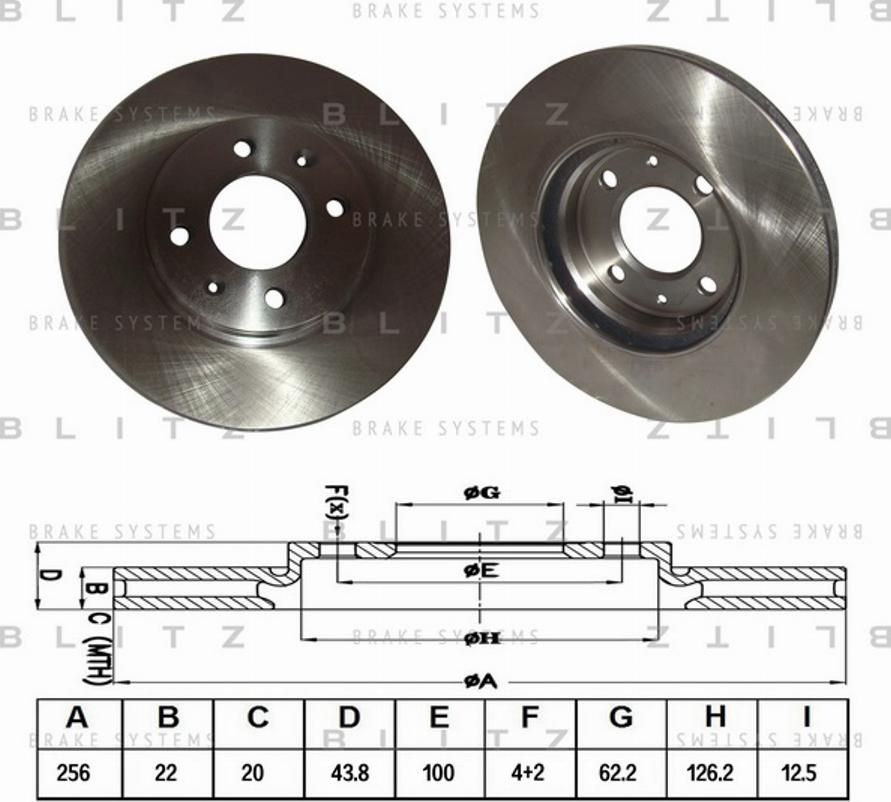 Blitz BS0254 - Disque de frein cwaw.fr