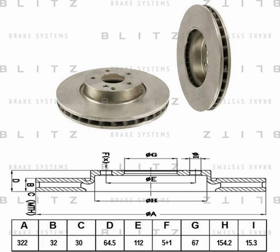 Blitz BS0268 - Disque de freins de haute performance cwaw.fr