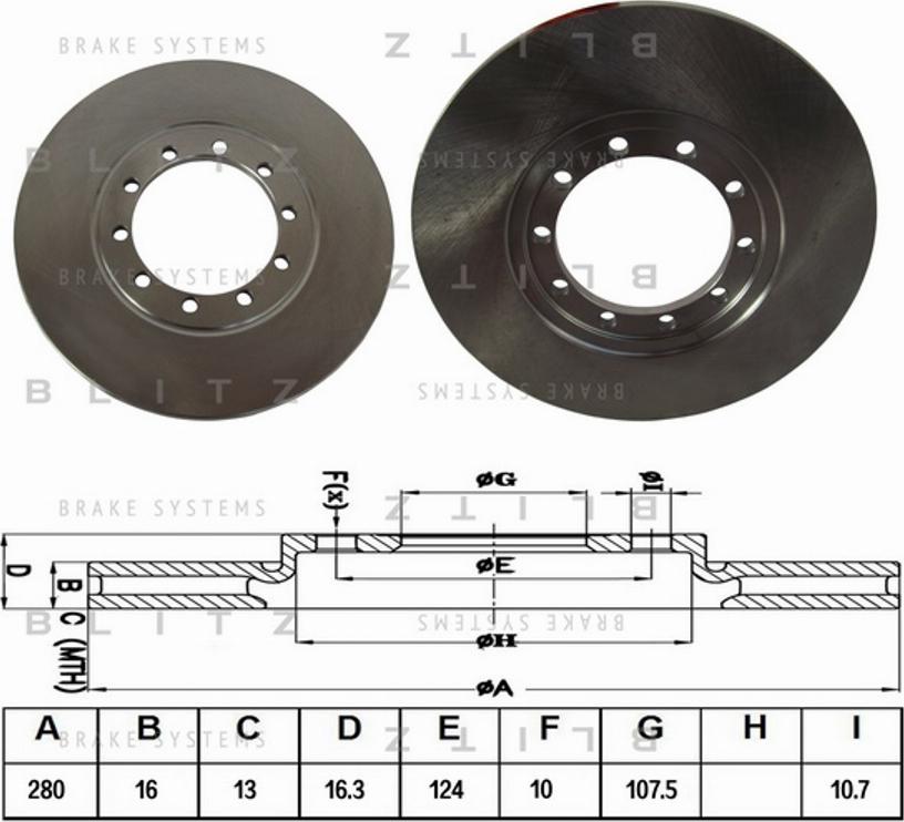 Blitz BS0262 - Disque de frein cwaw.fr