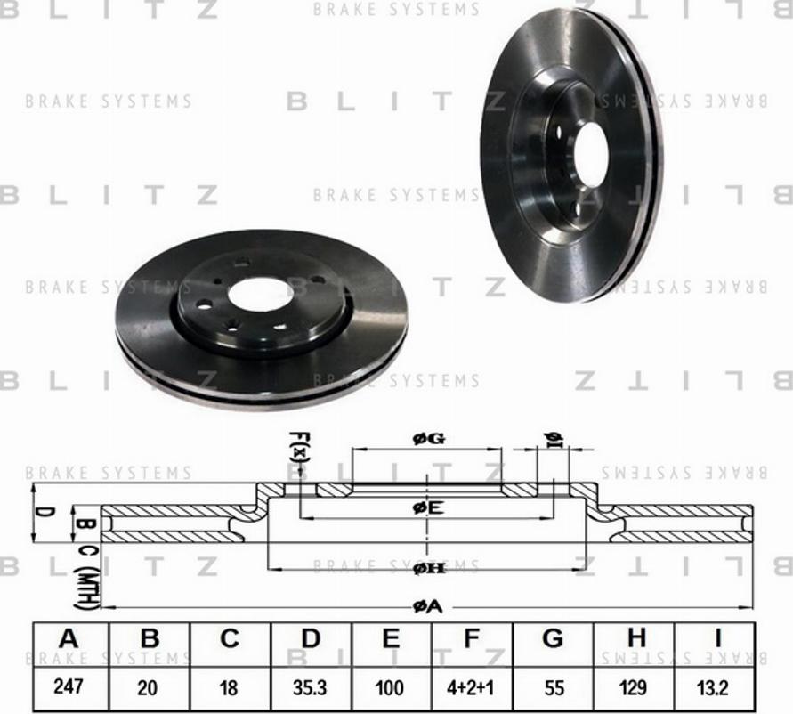 Blitz BS0219 - Disque de frein cwaw.fr