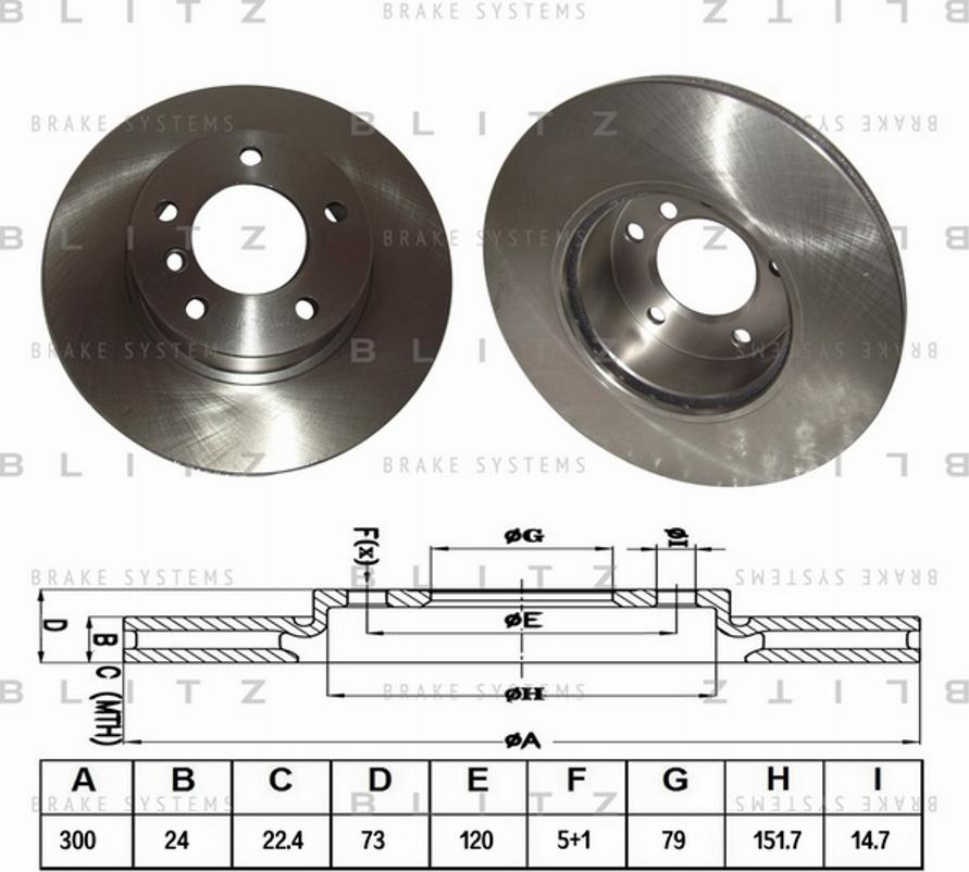 Blitz BS0214 - Disque de frein cwaw.fr