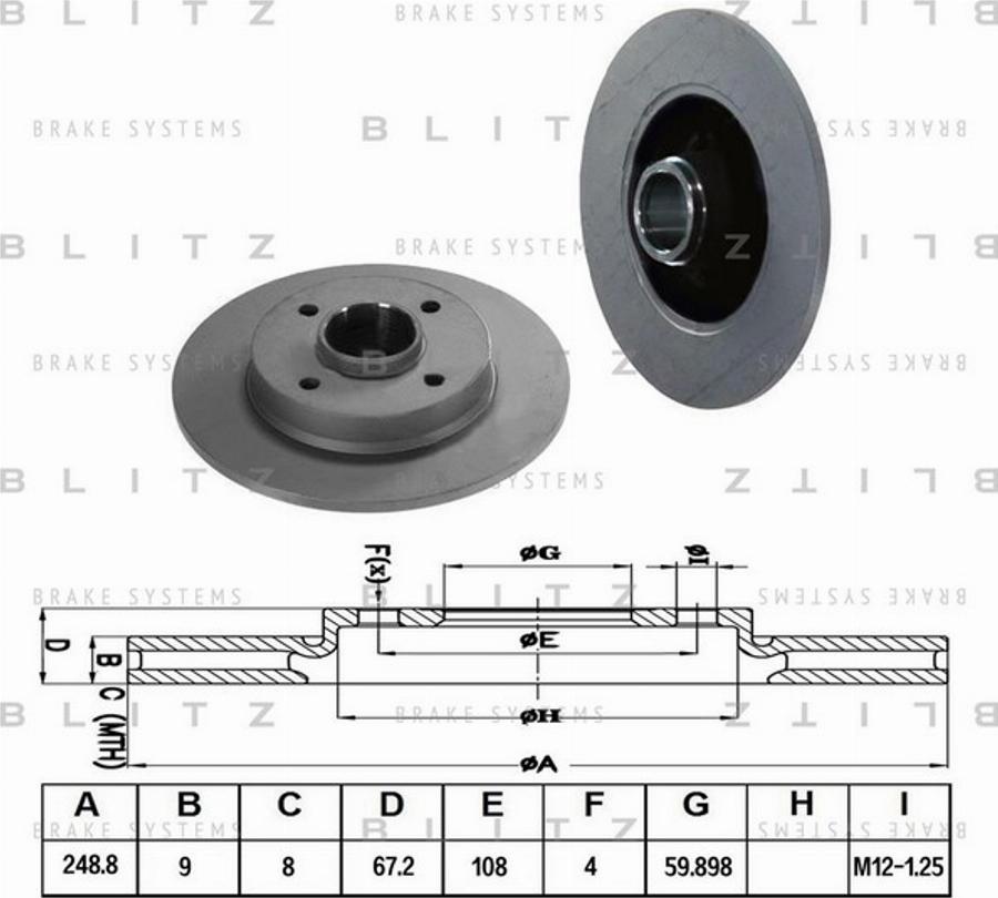 Blitz BS0216 - Disque de frein cwaw.fr