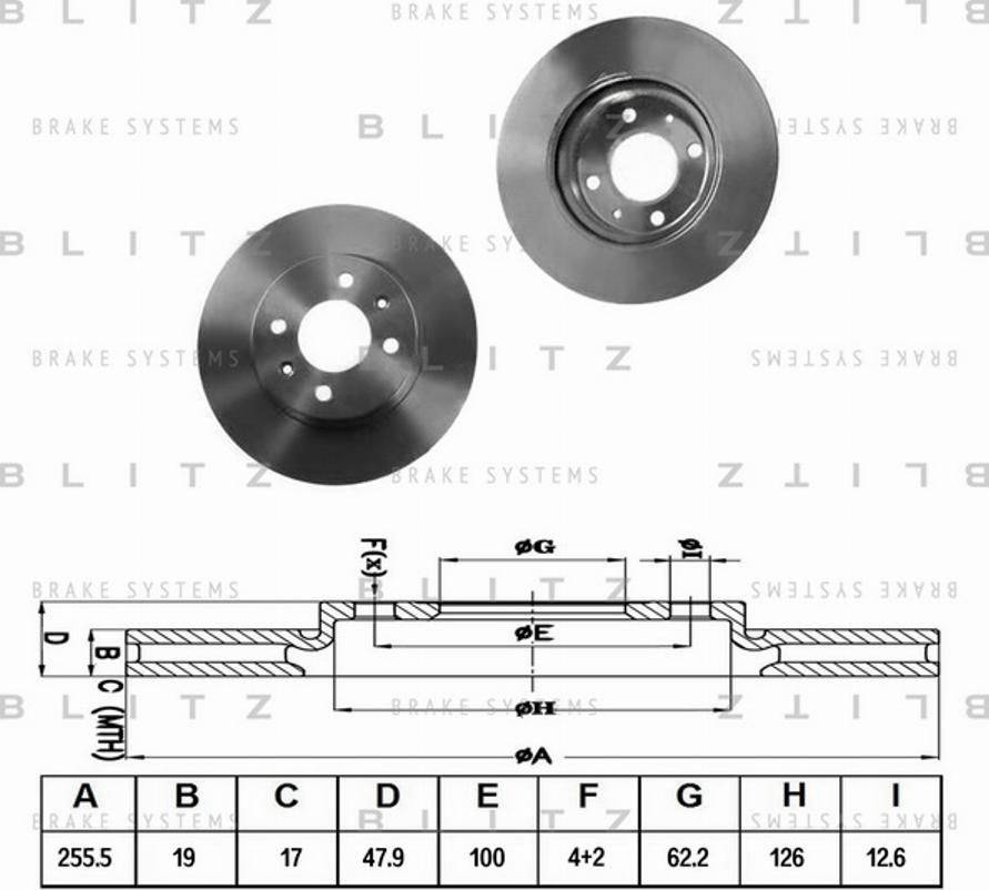 Blitz BS0280 - Disque de frein cwaw.fr