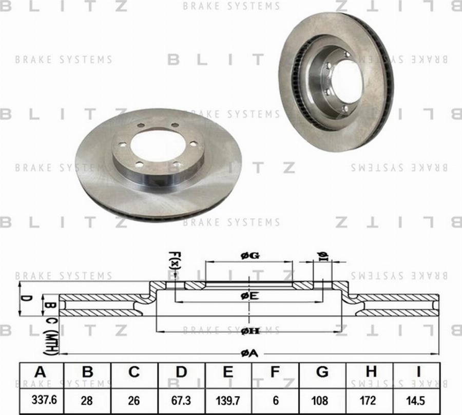 Blitz BS0238 - Disque de frein cwaw.fr