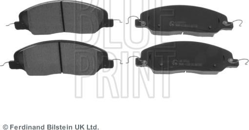 Blue Print ADA104256 - Kit de plaquettes de frein, frein à disque cwaw.fr