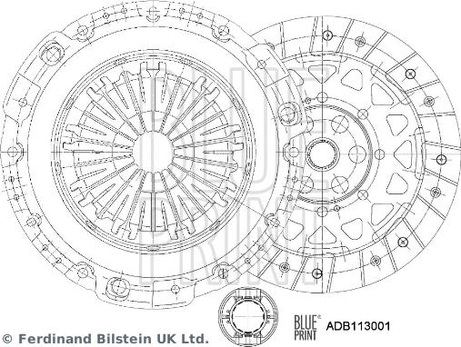 Blue Print ADB113001 - Kit d'embrayage cwaw.fr