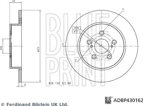 Blue Print ADBP430162 - Disque de frein cwaw.fr