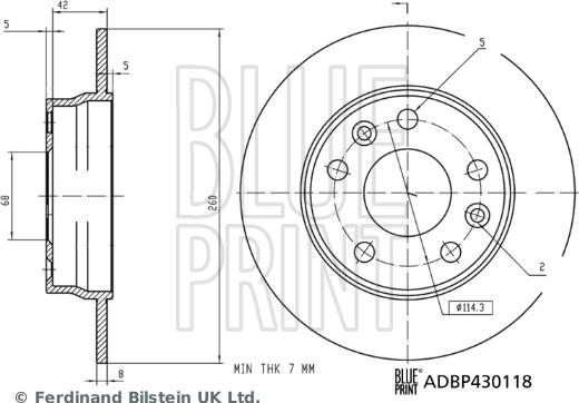 Blue Print ADBP430118 - Disque de frein cwaw.fr