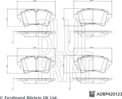 Blue Print ADBP420123 - Kit de plaquettes de frein, frein à disque cwaw.fr