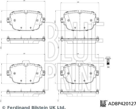 Blue Print ADBP420127 - Kit de plaquettes de frein, frein à disque cwaw.fr