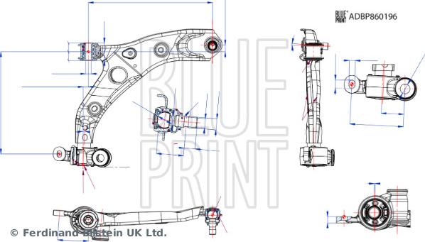 Blue Print ADBP860196 - Bras de liaison, suspension de roue cwaw.fr