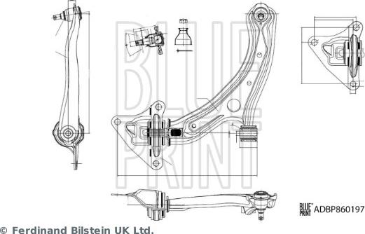 Blue Print ADBP860197 - Bras de liaison, suspension de roue cwaw.fr