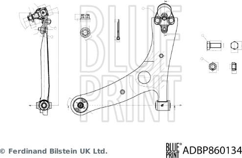 Blue Print ADBP860134 - Bras de liaison, suspension de roue cwaw.fr