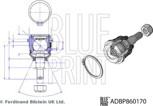 Blue Print ADBP860170 - Rotule de suspension cwaw.fr