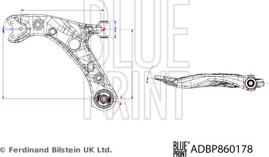 Blue Print ADBP860178 - Bras de liaison, suspension de roue cwaw.fr