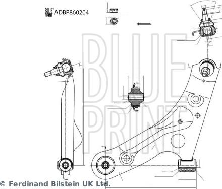 Blue Print ADBP860204 - Bras de liaison, suspension de roue cwaw.fr