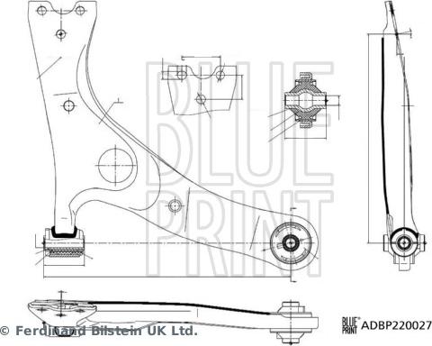 Blue Print ADBP860200 - Bras de liaison, suspension de roue cwaw.fr