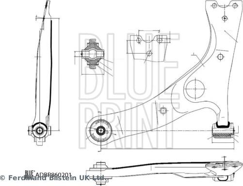 Blue Print ADBP860201 - Bras de liaison, suspension de roue cwaw.fr