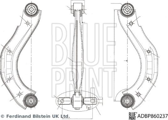 Blue Print ADBP860237 - Bras de liaison, suspension de roue cwaw.fr