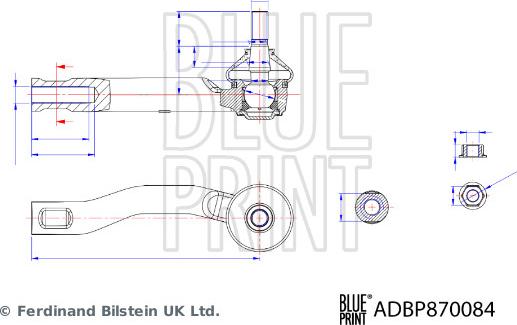 Blue Print ADBP870084 - Rotule de barre de connexion cwaw.fr