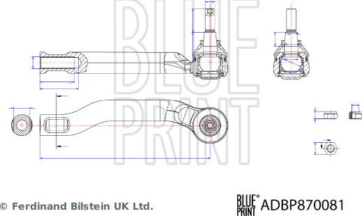 Blue Print ADBP870081 - Rotule de barre de connexion cwaw.fr